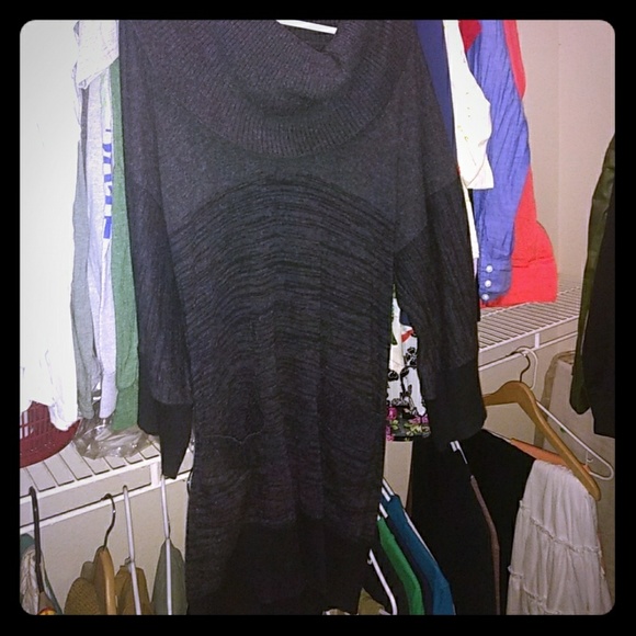 Cow Neck Sweater Dress - Picture 1 of 1